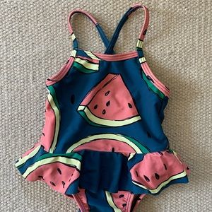 Tea Collection watermelon swimsuit 6-9 months